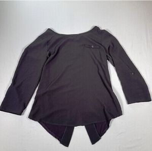 Janet Chung Dark Gray Blouse